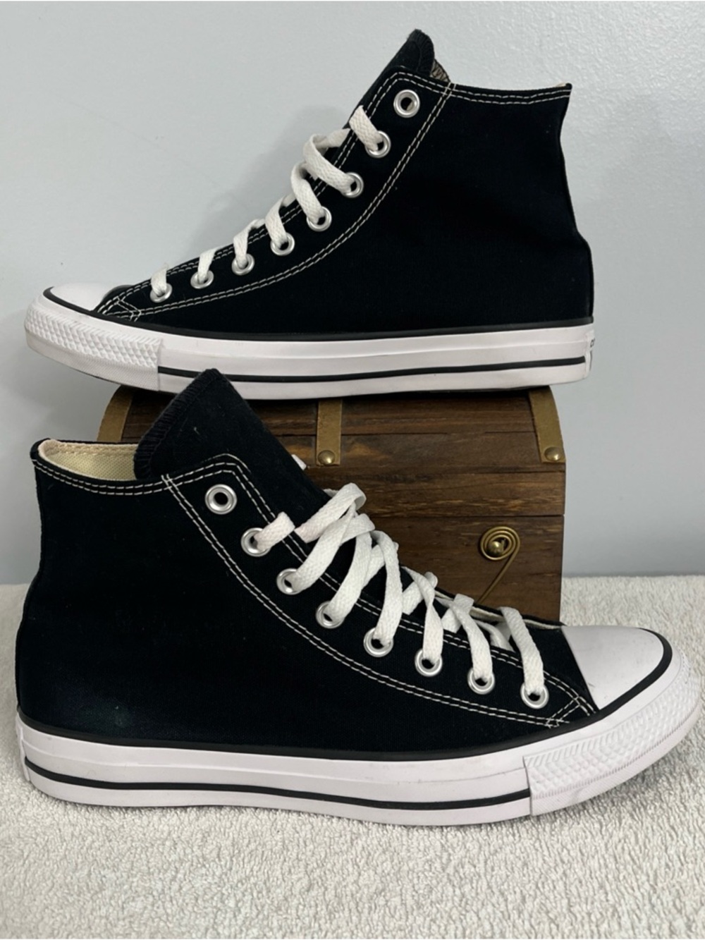 Converse All Star High Top Canvas Sneaker Black 7.5M 9.5W